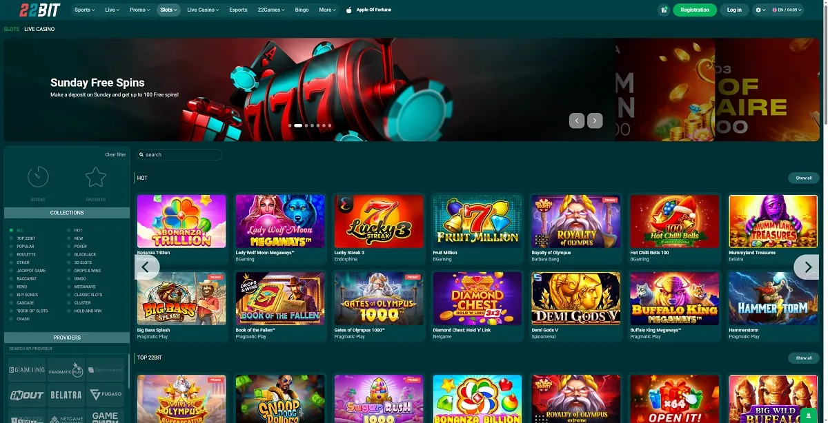 22Bit Casino Slots NZ